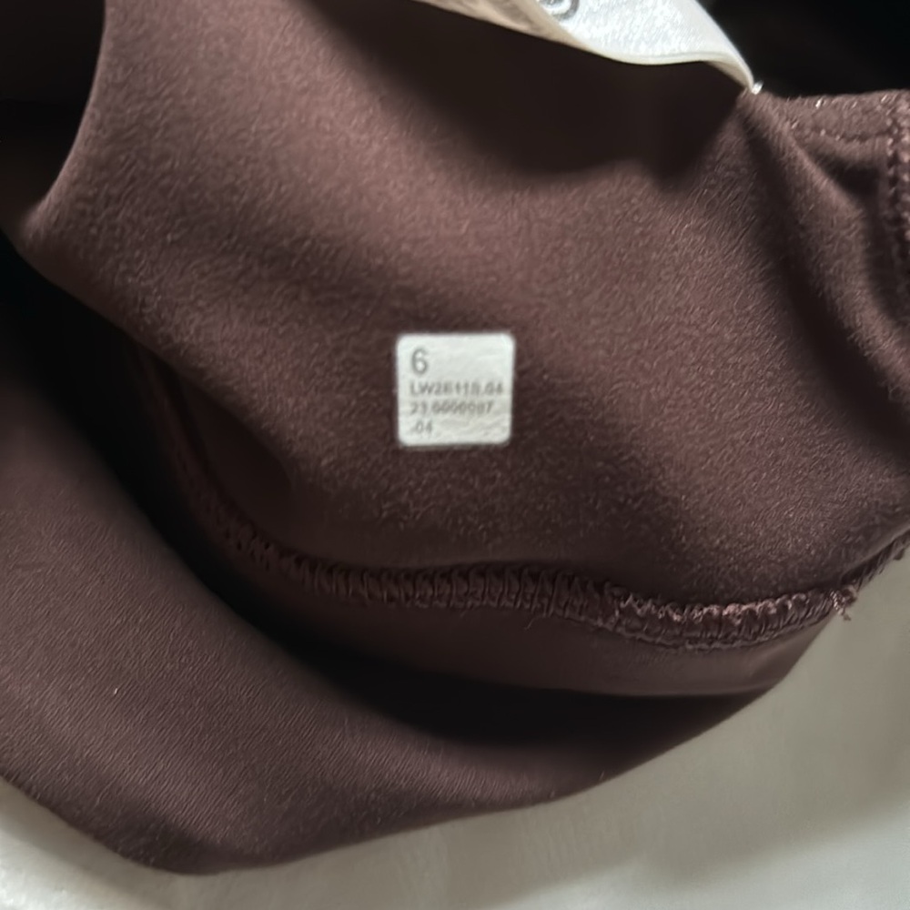 LULULEMON ALIGN ASYMMETRICAL RIBBED BRA *SHINE IN ESPRESSO SZ 6 NWT - Picture 8 of 8